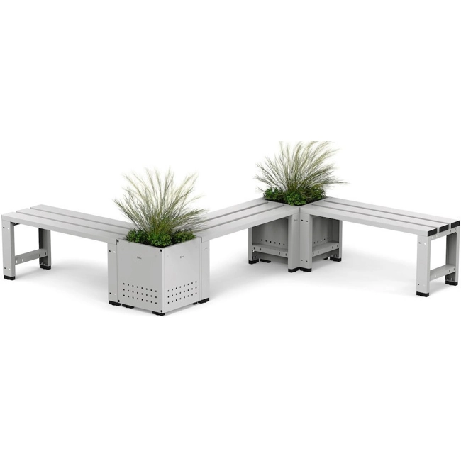 Vendita online Panche singole a 3 doghe - grigio chiaro RAL7035 